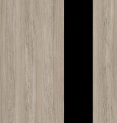 Дуб Аттик/Cтекло Black