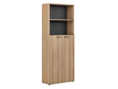 Шкаф для документов ( низ средние фасады, верх открытый) 800х2050 EVOLUTION