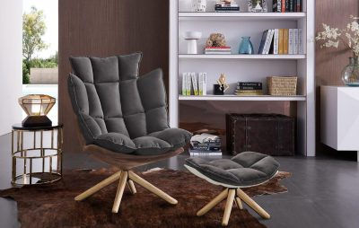 Кресло DC-1565C BROWN+Банкетка DC-1565A(F)