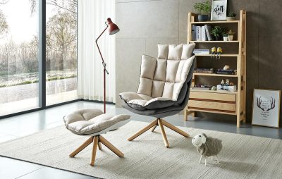 Кресло DC-1565С BEIGE + Банкетка DC-1565A(F)