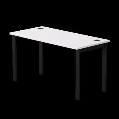 Стол прямой Everprof EVO (ЭВО) на металлокаркасе 1380х670х755 мм Белый/Черный