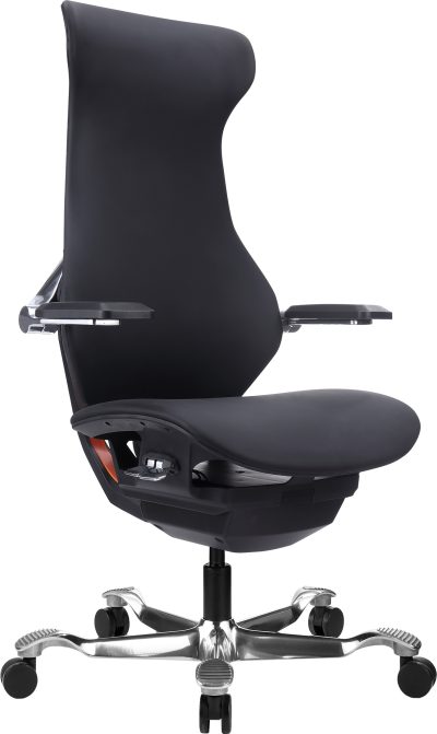 Эргономичное кресло Everprof Atom Black (Атом Блэк) Экокожа Черный