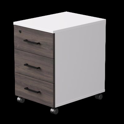 Тумба мобильная Everprof EVO (ЭВО) 406х540х608 Белый/Белый/Дуб Пасадена