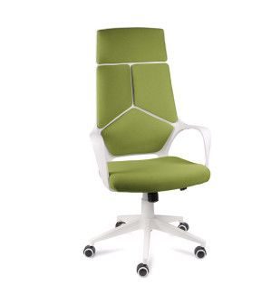 Кресло офисное / IQ / CX0898H-0-215/(White plastic green) белый пластик / зеленая ткань