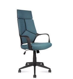 Кресло офисное / IQ / CX0898H-1-56/(black plastic blue) черный пластик / голубая ткань