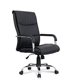 Кресло офисное BRABIX Space EX-508, экокожа, хром, черное