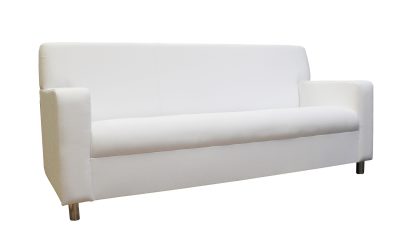 Диван офисный Клерк 3 тройной, белый Ecotex 3002
