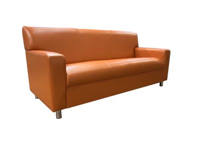 Диван офисный Клерк 3 тройной, оранжевый Ecotex 3032