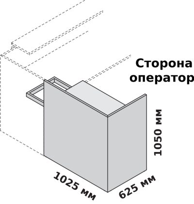 Левый расширенный модуль для стойки ресепшн