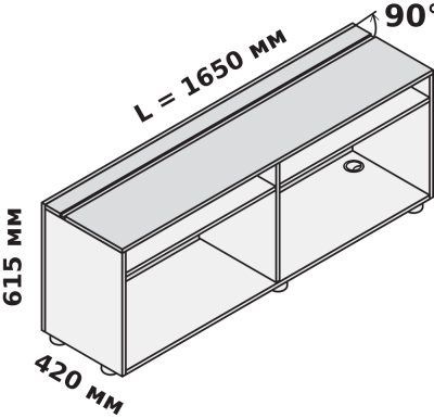 Шкаф 1650 мм с top access