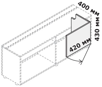 Двери для шкафа 1650 мм с top access