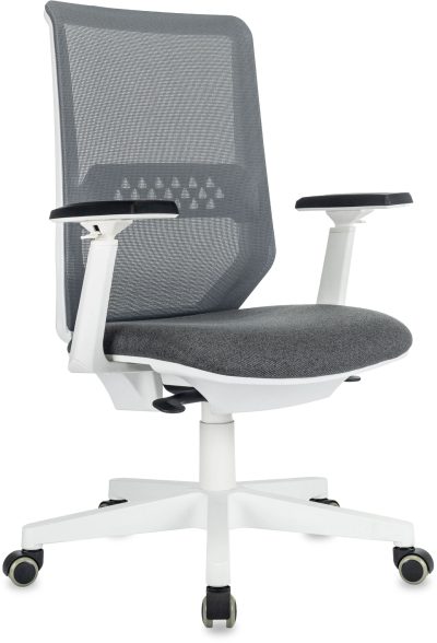 Кресло эргономичное Бюрократ MC-W611N серый TW SQU GR E9181_11 сетка/ткань крестов. пластик пластик белый
