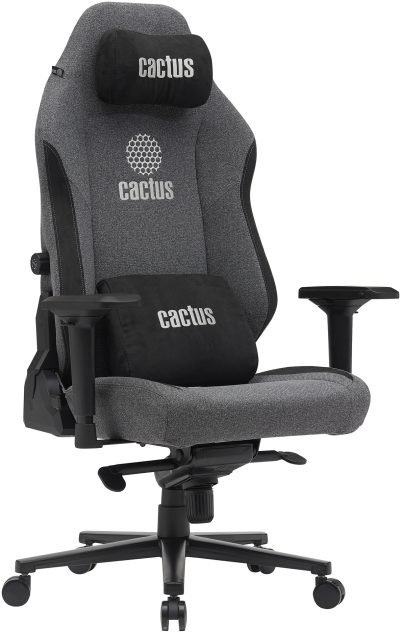 Кресло Cactus CS-CHR-MAG серый/черный крестов. сталь пластик черный