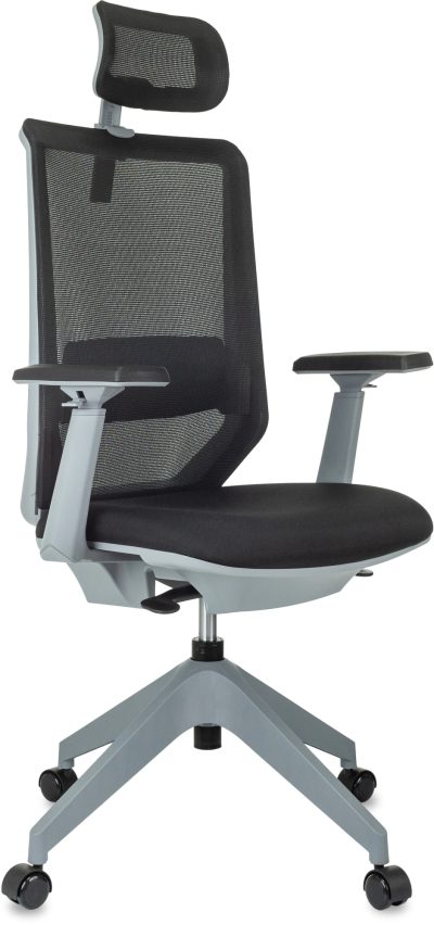 Кресло эргономичное Бюрократ MC-G611NL-H черный Elastic-102 с подголов. крестов.4-луч. пластик пластик серый