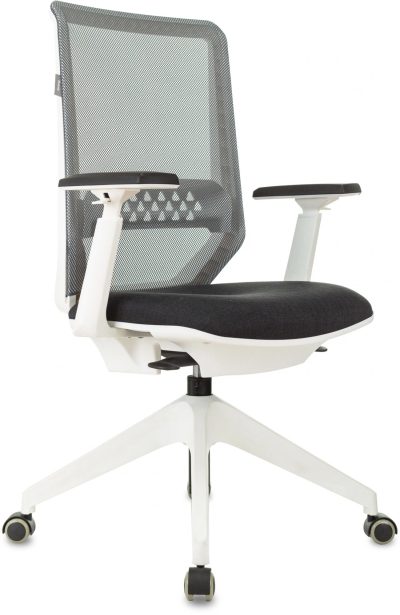 Кресло эргономичное Бюрократ MC-W611NL серый TW SQU GR 38-417 сетка/ткань крестов.4-луч. пластик пластик белый