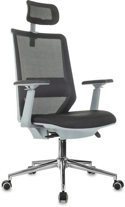 Кресло эргономичное Бюрократ MC-G612N-H черный Elastic-102 Neo Black сетка/ткань с подголов. крестов. металл хром