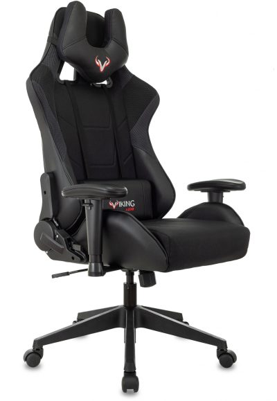 Кресло игровое Zombie Viking 4 Aero черный ткань/эко.кожа с подголов. крестов. пластик