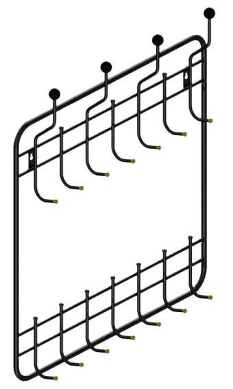 Вешалка настенная Вешалка 2-х ярусная 800-К 773х95х883
