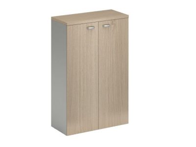 Шкаф 140 с деревянными дверями (900х420х1411) Flash M