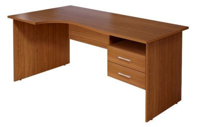 КМ78 Монолит (СМ7Л+ТМ11) Стол кривол. с тумбой Л 1604х904(704)х756