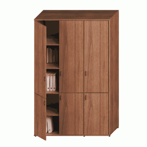 Шкаф высокий широкий закрытый (133x46x203) Престиж
