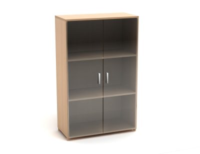 К10 Канц Шкаф низкий со стеклом (700х350х1126) (ШК39+ДК35х2+ФС01х2)