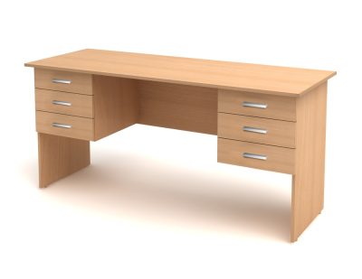 Стол 2-тумбовый 6 ящиков (1600х600х750) Канц