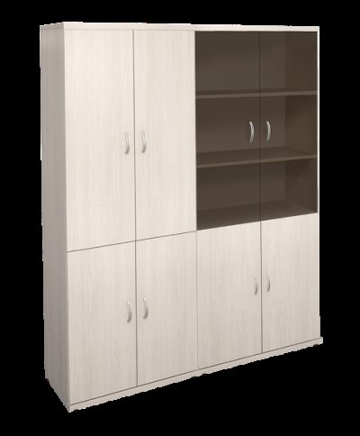 КЭ109 Шкаф высокий (КЭ17*2+КЭ31+КЭ22*4+КЭ23*2+БСКТ410*2+ФС03*2) (1704*424*2066) Эталон