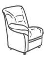 КАРЕЛИЯ 5Л посадочное место левое 750х890х870 Мягкая мебель для офиса Карелия
