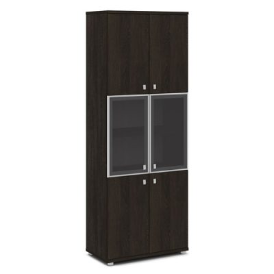 Шкаф со стеклом V-613 в алюминиевом профиле (820х440х2195) Vasanta