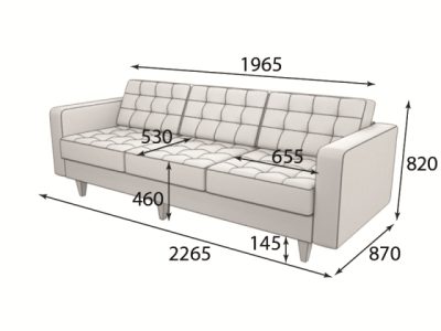 Диван трехместный Kos3M (1930х870х820) Мягкая мебель серии Космо из коллекции МВК