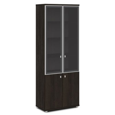 Шкаф со стеклом V-614 в алюминиевом профиле (820х440х2195) Vasanta