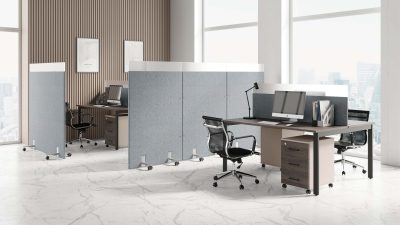 Перегородка акустическая на роликовых опорах Призма ПЗ.АЛ.Р-70/120