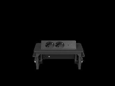Розеточный блок G4702-2AC черный