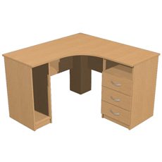 Стол компьютерный угловой с ящиками КСТуя-120-120