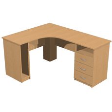 Стол компьютерный угловой с ящиками КСТуя-120-150