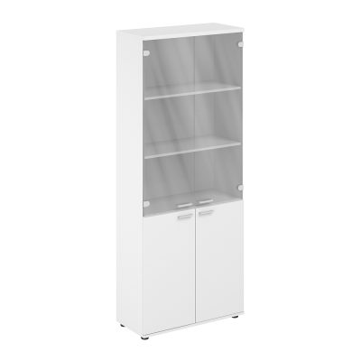 Шкаф высокий 4-х дв. со стеклом, з. ст HDF 780х356х1935