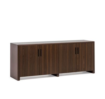 ЛЕГНО/LEGNO Шкаф низкий, 4 двери ОРЕХ