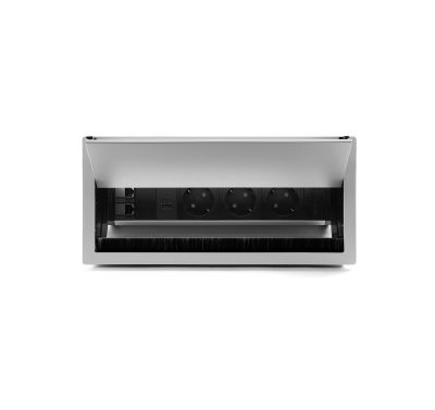 ВЕРСАФЛЭП ДУАЛ/VERSAFLAPDUAL 3p+1Usb(AC)+2RJ АЛЮМИНИЙ