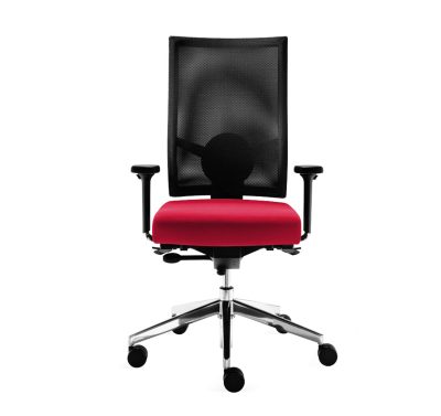 ТЕЙКОВЕР/TAKEOVER Кресло выс.спин.сетка КРАСНЫЙ/ЧЕРНЫЙ