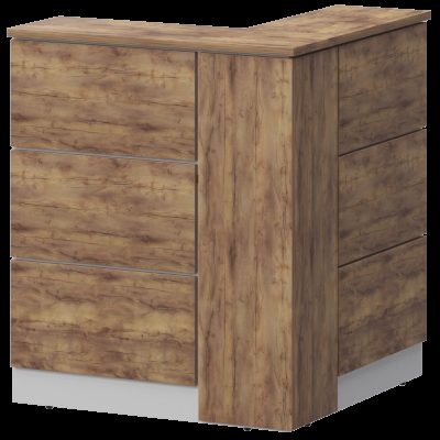 Модуль угловой левый Ресепшен Смарт СМР-31.9 Белый/Таксония