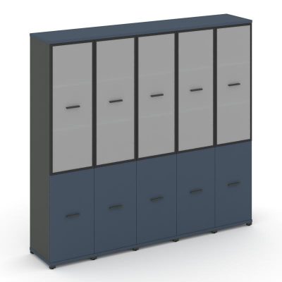 Концепт Шкаф 5 узких секций, 5 ниш CN.STU-552 RMB A Звездный Сапфир/Антрацит NEW/Металл Антрацит/Сат