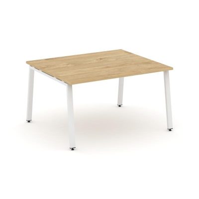 Стайл Проджект Стол переговорный SN-6A.SPRG-032.3 Тиквуд Светлый/Металл Белый 1180*1180*750