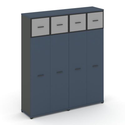 Концепт Шкаф 2 широкие секции, 5 ниш CN.STS-527 RMB A Звездный Сапфир/Антрацит NEW/Металл Антрацит/С