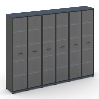 Концепт Шкаф 6 узких секций, 5 ниш CN.STU-568 RPB A Звездный Сапфир/Антрацит NEW/Металл Антрацит/Про