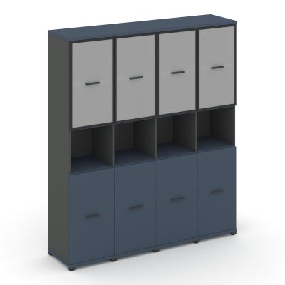 Концепт Шкаф 4 узкие секции, 5 ниш CN.STU-543 RMB A Звездный Сапфир/Антрацит NEW/Металл Антрацит/Сат