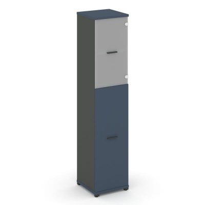 Концепт Шкаф 1 узкая секция, 5 ниш CN.STU.E-515 SM A Звездный Сапфир/Антрацит NEW/Металл Антрацит/Са