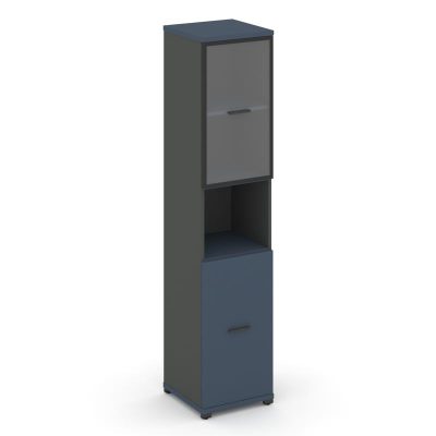 Концепт Шкаф 1 узкая секция, 5 ниш CN.STU.E-513 RPB A Звездный Сапфир/Антрацит NEW/Металл Антрацит/П