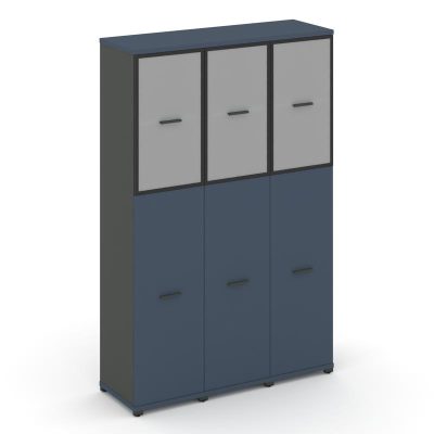 Концепт Шкаф 3 узкие секции, 5 ниш CN.STU-535 RMB A Звездный Сапфир/Антрацит NEW/Металл Антрацит/Сат