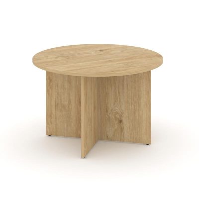Стайл Проджект Стол переговорный кругл. SN-D.SPRG-004 Тиквуд Светлый 1180*1180*750